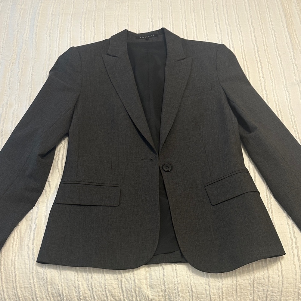 Theory Charcoal Gray Blazer